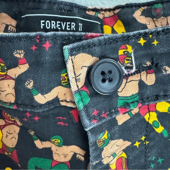 Forever 21 Lucha Libre Wrestling Shorts Size 32 - Picture 2 of 6